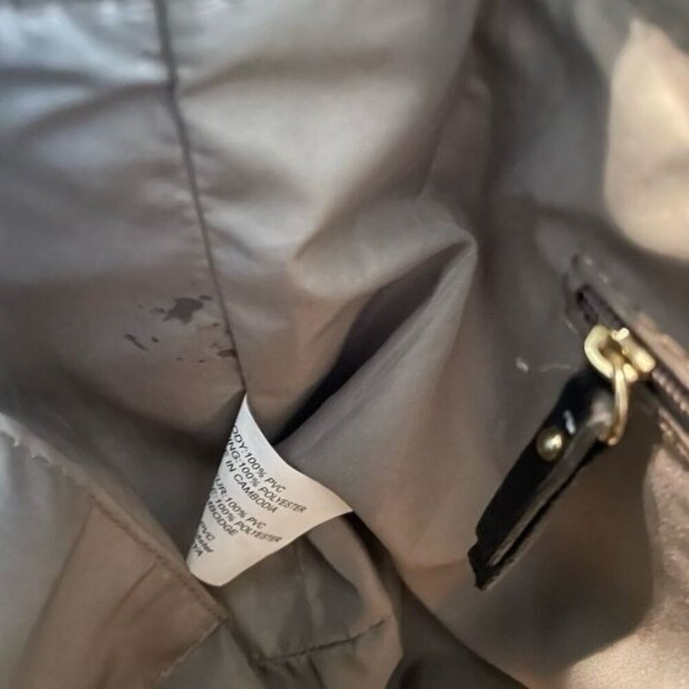 Anne Klein Satchel Bag Faux Leather Crossbody Tote Gold Hardware Quiet Luxury - Picture 16 of 16